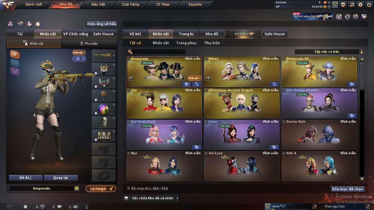 shop acc cf uy tin gia re